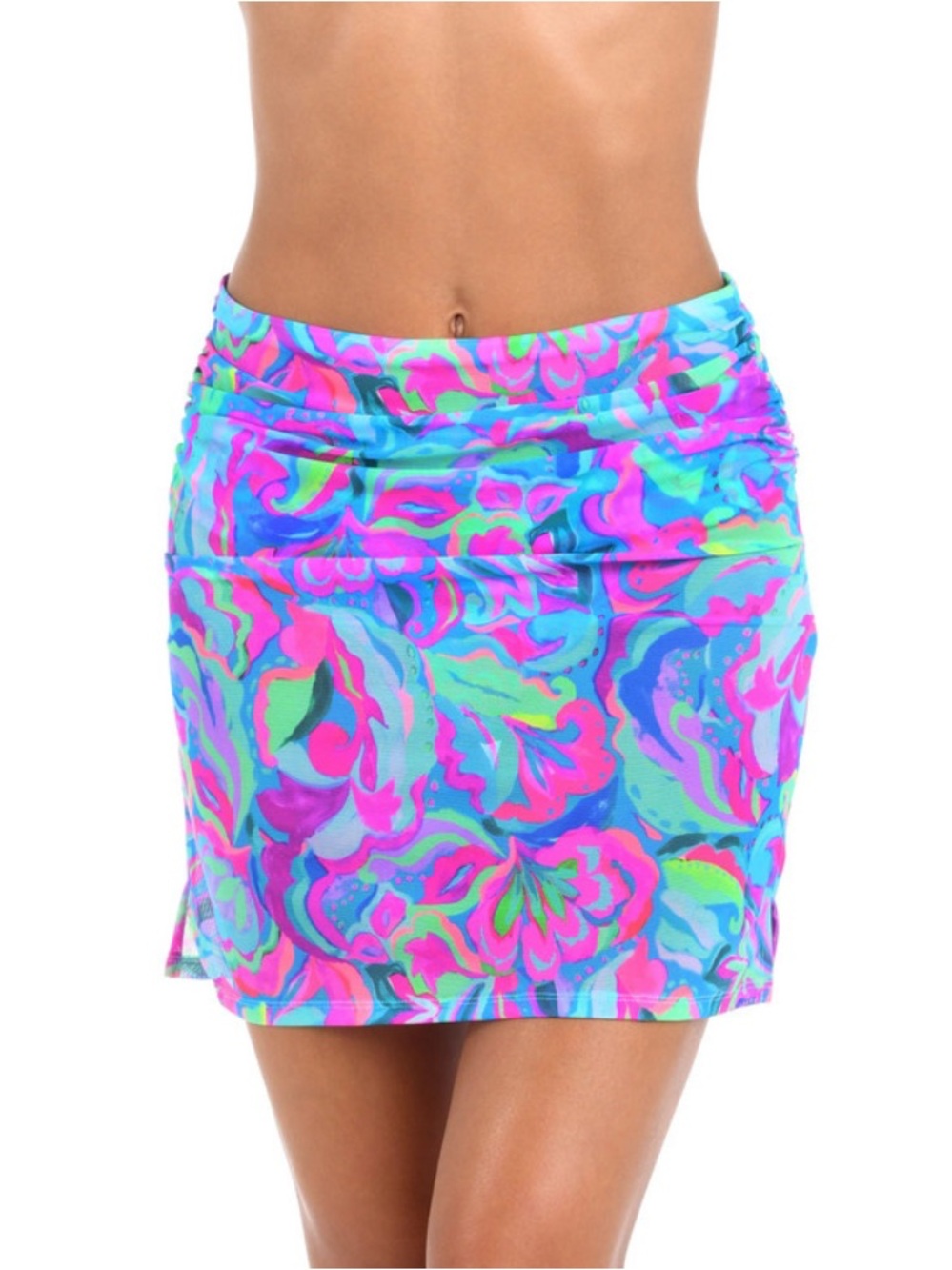 Sunshine 79 Swirltopia Pull On Short Mesh Skirt Swim Cover- Swirltopia